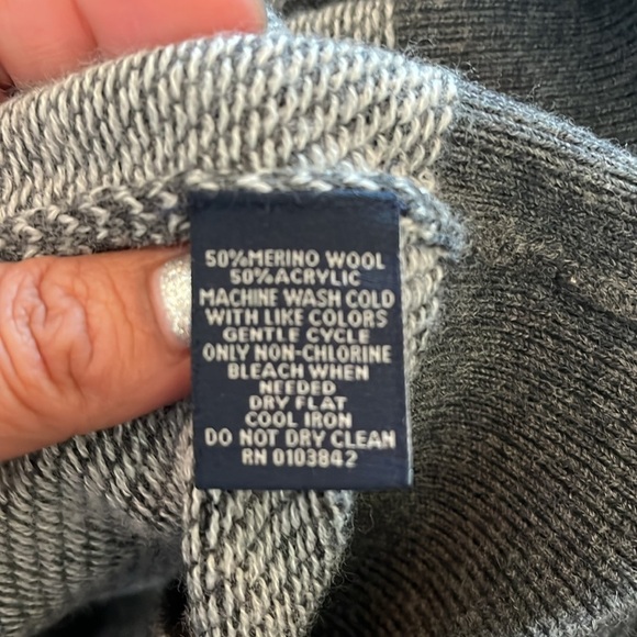 Toscano Gray Zip Up Sweater with High Collar size Large - Picture 8 of 9